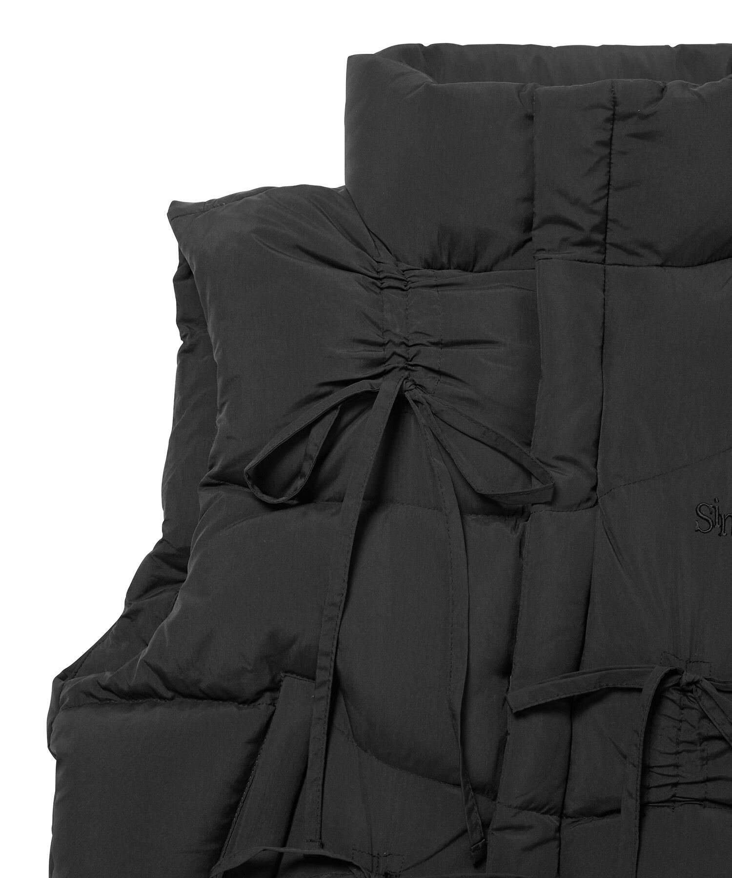 VIS「【韓国人気ブランド/sinoon】リボンディテールダウンベスト」|ダウン|