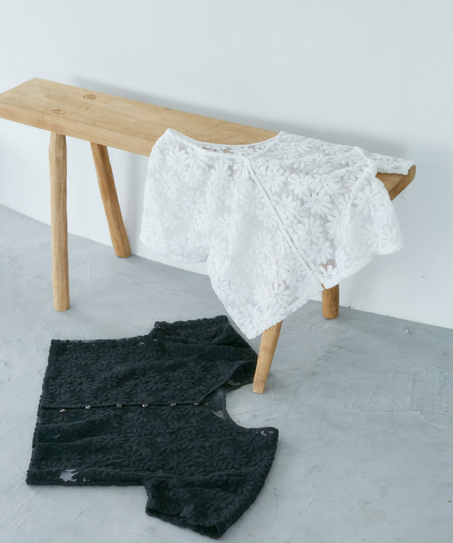 VIS「【前後2WAY】フラワーレースブラウス【洗える】」|シャツ・ブラウス|