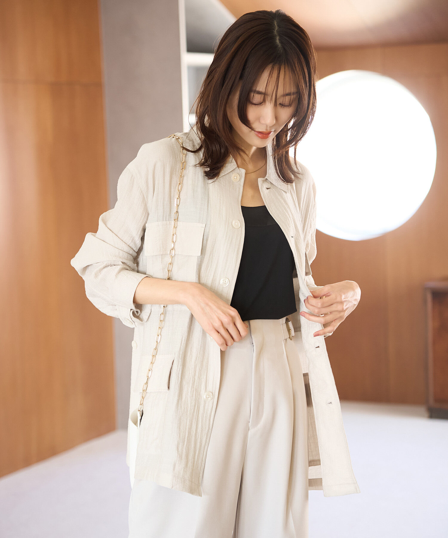 Rope&rsquo;Picnic「ミリタリーシアーライトジャケット」|ミリタリージャケット|