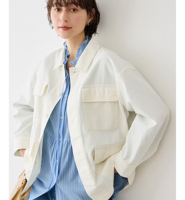 Rope&rsquo;Picnic「お着軽シャツシリーズ コットンボイルスタンドフリルシャツ/接触冷感・通気性」|シャツ・ブラウス|