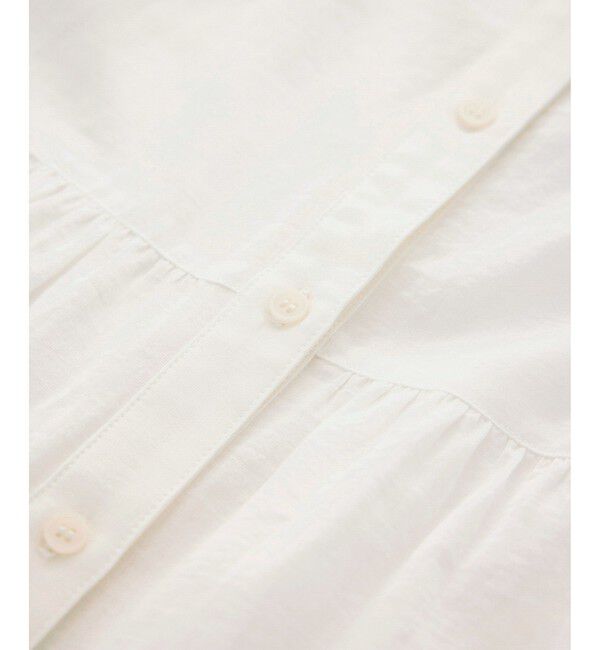 Rope&rsquo;Picnic「お着軽シャツシリーズ コットンボイルスタンドフリルシャツ/接触冷感・通気性」|シャツ・ブラウス|