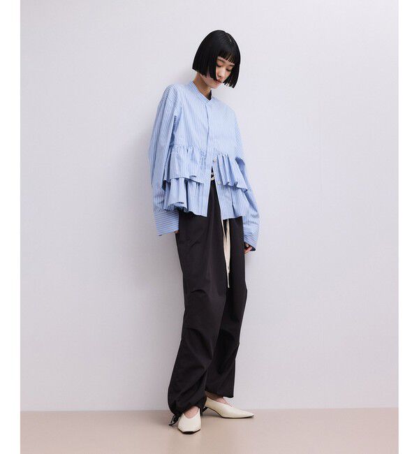 ADAM ET ROPE'「【WEB限定】フリルブラウス」|シャツ・ブラウス|