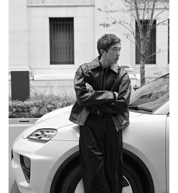 ADAM ET ROPE'「ホースハイド レザーライダースブルゾン」|ライダースジャケット|