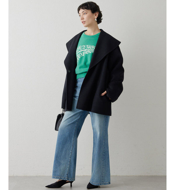  「ワイドフレアデニムパンツ」|チノ|