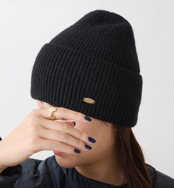  「【PAPILLONNER/パピヨネ】フカオリニット帽」|ハット|ブラック