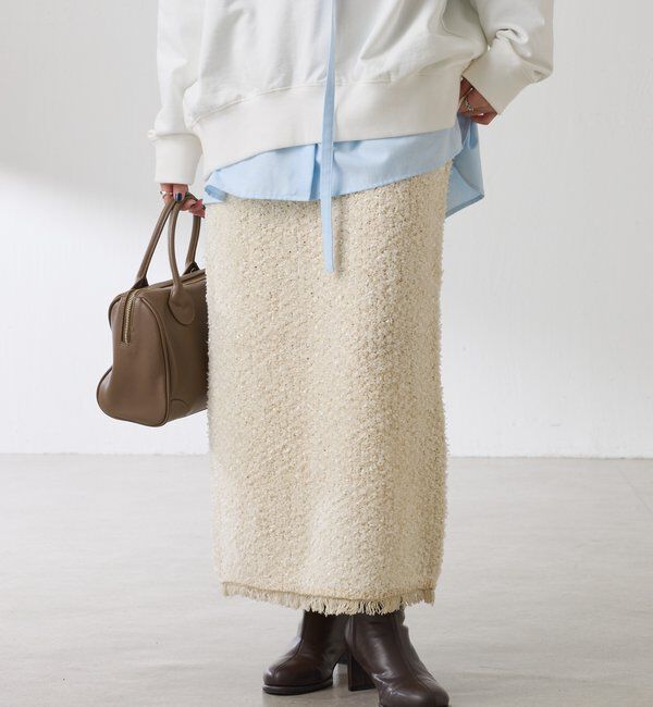  「ツイードライクニットスカート」|スカート|