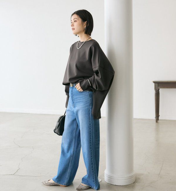  「【楽ちんキレイ】ダンボールポンチョプルオーバー」|Tシャツ・カットソー|