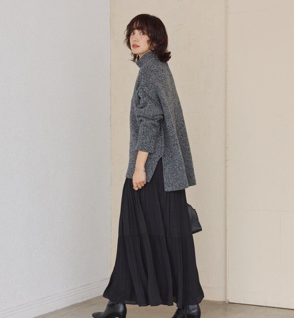  「【暖かな素材感/リバイバル】MIXヤーンタートルニット」|ニット・セーター|