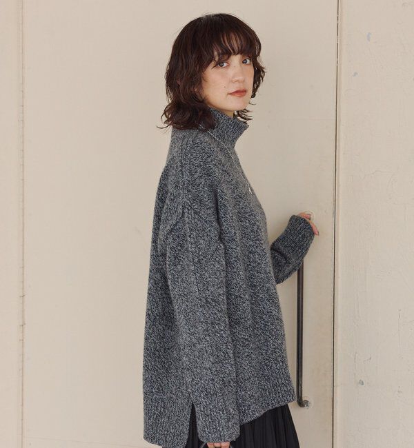  「【暖かな素材感/リバイバル】MIXヤーンタートルニット」|ニット・セーター|
