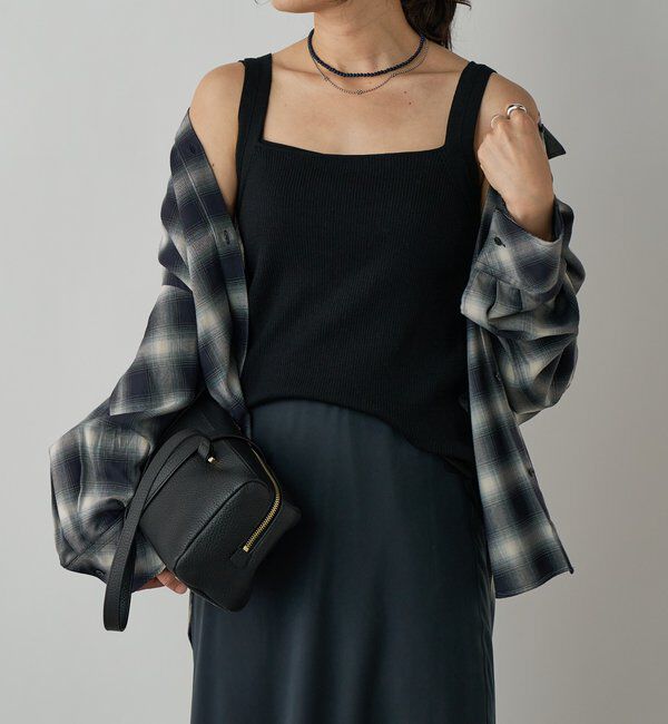  「【アンサンブル対応可】シルク混2wayニットキャミ」|ニット・セーター|