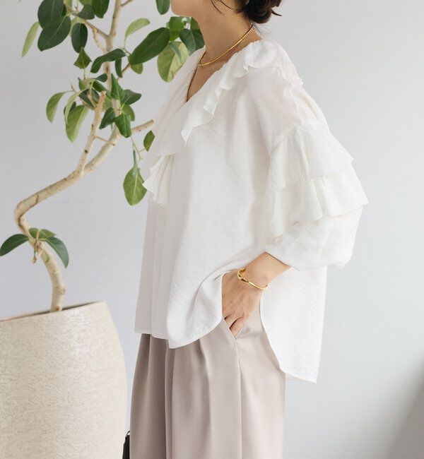  「【着映え】フリルディテールブラウス」|シャツ・ブラウス|