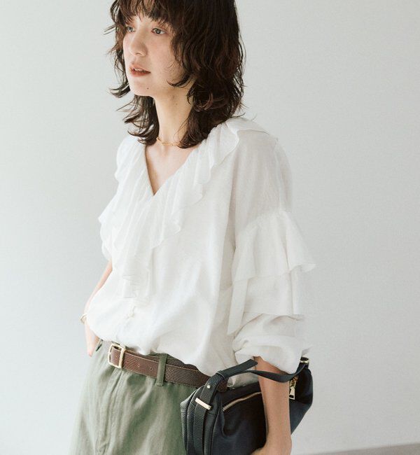  「【着映え】フリルディテールブラウス」|シャツ・ブラウス|