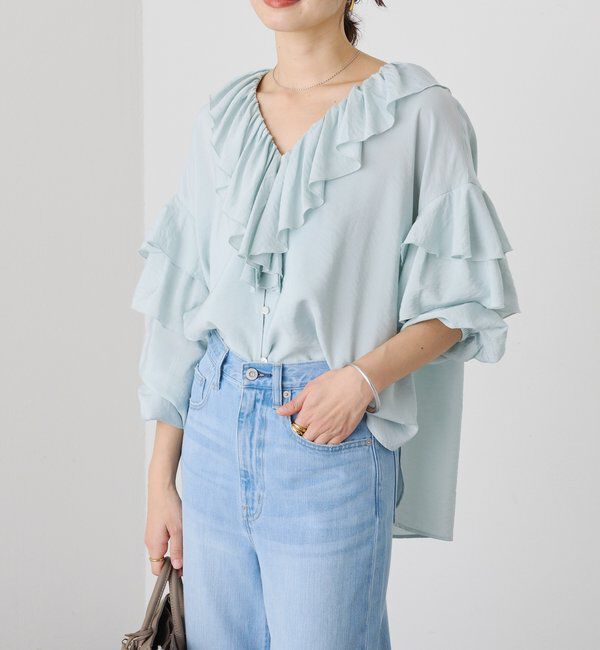  「【着映え】フリルディテールブラウス」|シャツ・ブラウス|