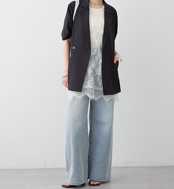  「レースVキャミチュニック」|シャツ・ブラウス|