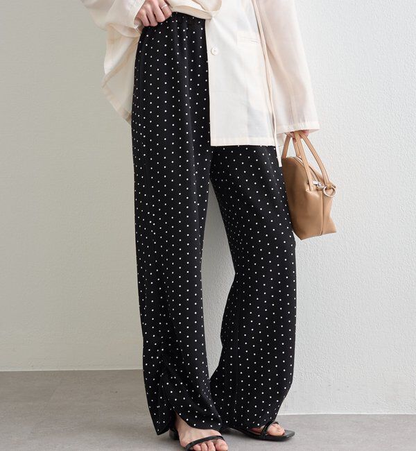  「裾ギャザーリブパンツ」|チノ|ブラックその他2