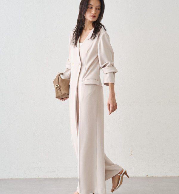  「【Atelier N5/アトリエヌメロサンク】ノーカラーオールインワン」|ワンピース|