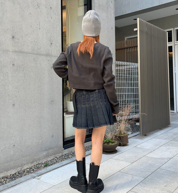  「【WEB限定】ヘンリーネックショートトップス」|Tシャツ・カットソー|