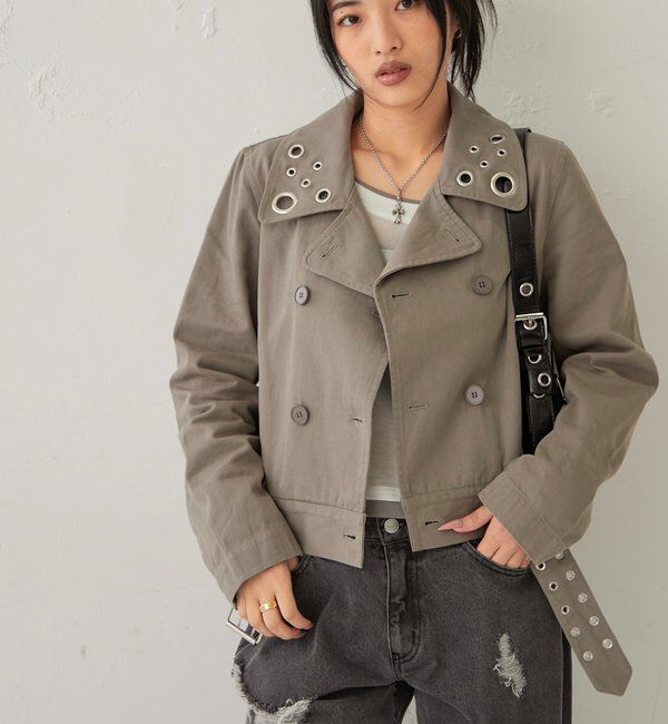  「アイレットショートPジャケット」|ブルゾン・スタジャン|