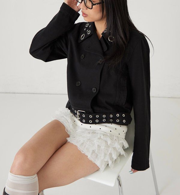  「アイレットショートPジャケット」|ブルゾン・スタジャン|