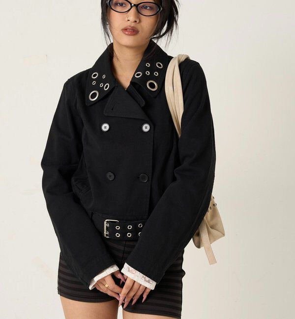  「アイレットショートPジャケット」|ブルゾン・スタジャン|
