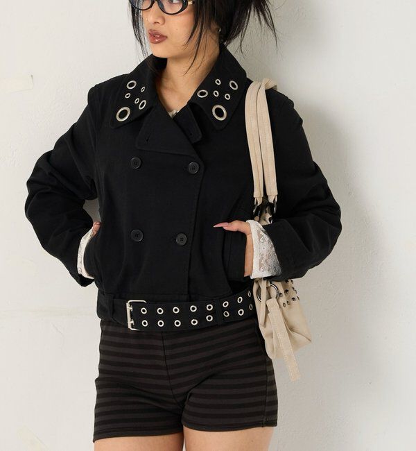  「アイレットショートPジャケット」|ブルゾン・スタジャン|