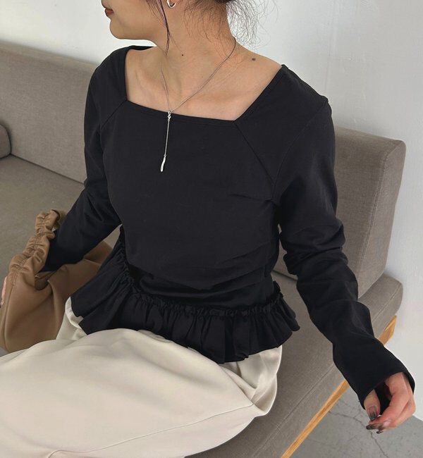  「アシメフリルロンT」|Tシャツ・カットソー|