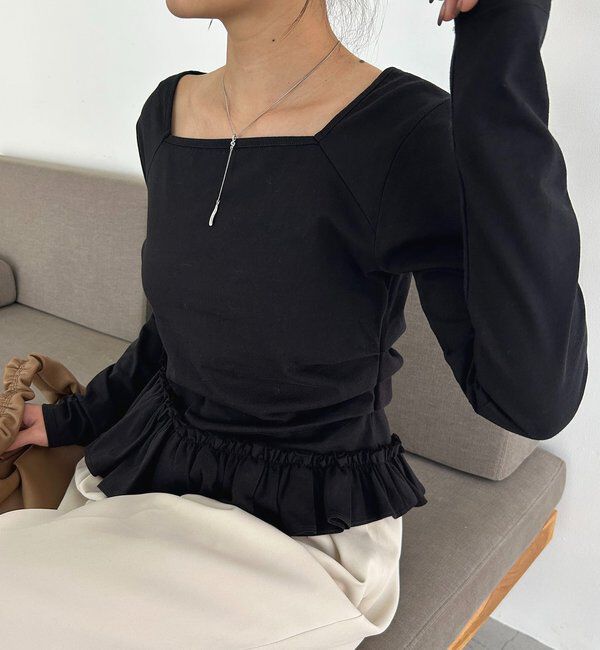  「アシメフリルロンT」|Tシャツ・カットソー|