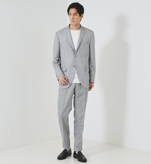 ABAHOUSE「【セットアップ対応/FLEX PANTS】カラミ織り ストレッチ メッシュ パン」|スラックス|