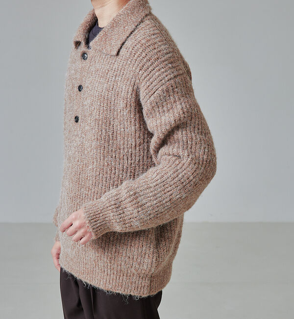 ABAHOUSE「【アルパカブレンド】シャギー ニットポロ」|ニット・セーター|