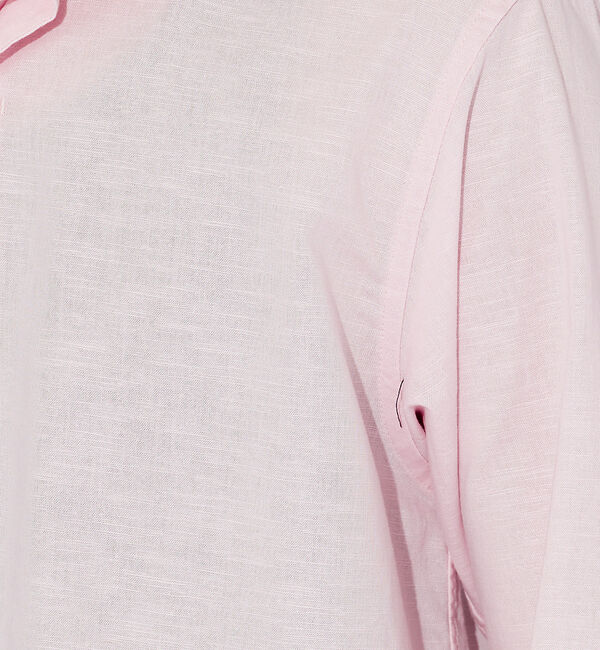 ABAHOUSE「コットンリネン 比翼 プルオーバーシャツ」|シャツ・ブラウス|