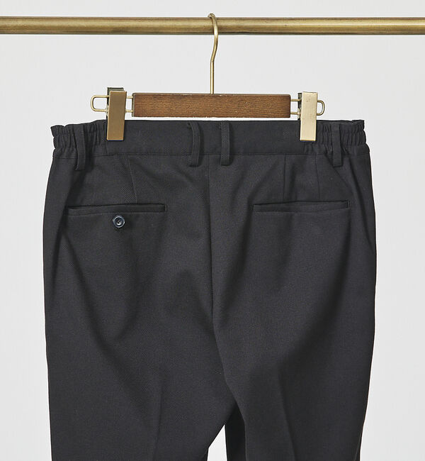 ABAHOUSE「【FLEX PANTS】ピンタック イージーパンツ /TR 強撚 ボタニーサージ」|スラックス|