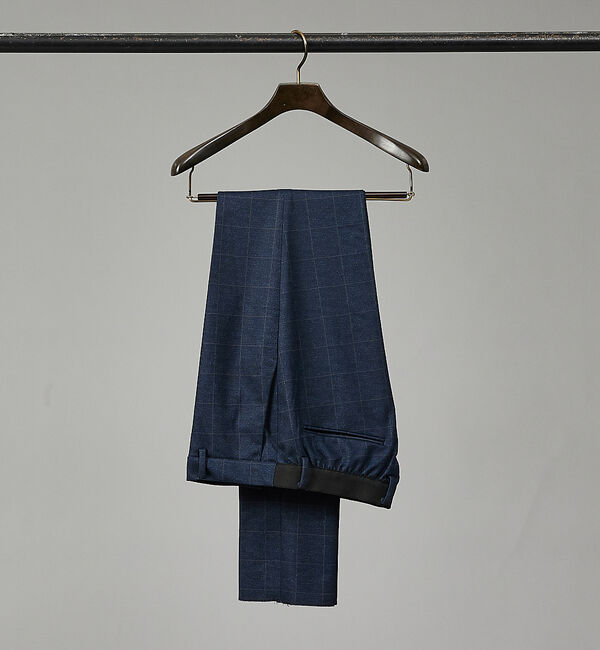 ABAHOUSE「【セットアップ対応/FLEX PANTS】TR ポンチ ニードルパンチ スラック」|スラックス|ダークネイビー