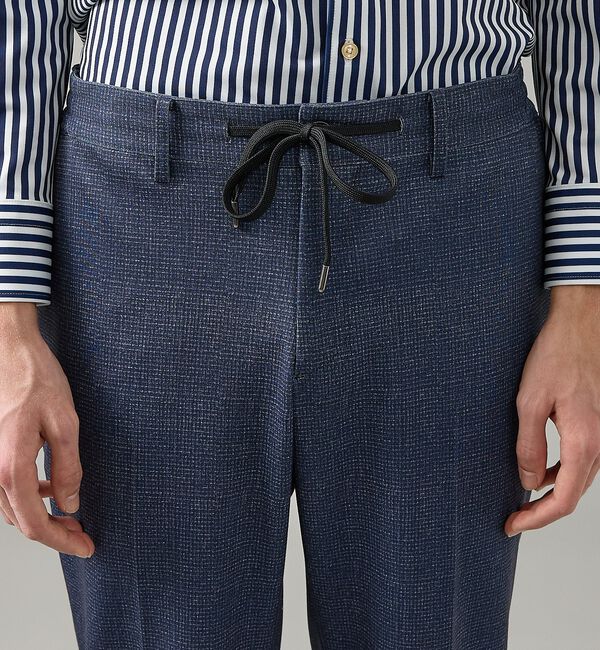 ABAHOUSE「【セットアップ対応】チェック柄 ライトポンチ イージースラックス / ストレッチ」|スラックス|