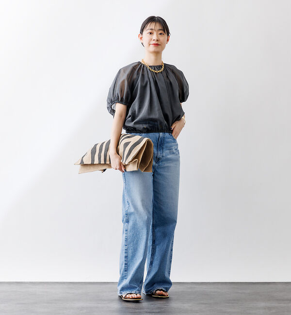 Rouge vif「コットンボイルギャザーブラウス」|シャツ・ブラウス|