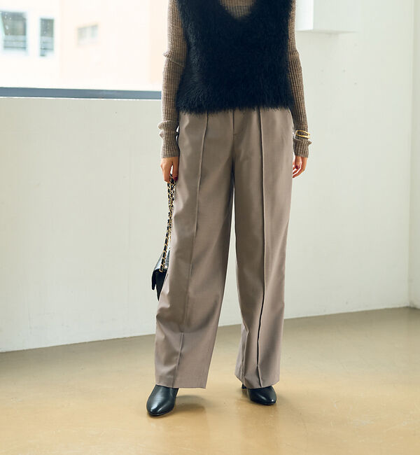 Rouge vif「ウールライクイージーストレートパンツ」|その他|