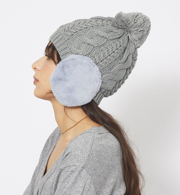 Rouge vif「【RUBEN / ルーベン】イヤーマフ付き裏ボアニットキャップ / RUS-80」|その他|