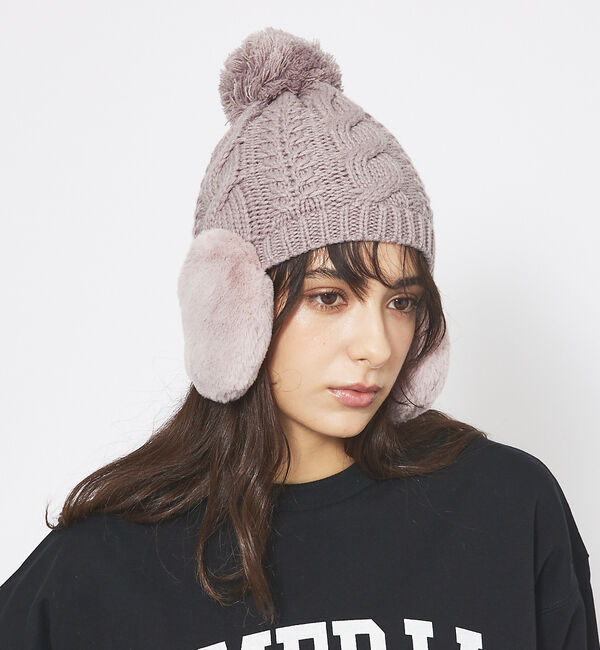 Rouge vif「【RUBEN / ルーベン】イヤーマフ付き裏ボアニットキャップ / RUS-80」|その他|