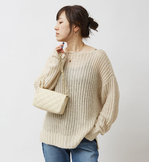 Rouge vif「シアーモヘヤミックス畔プルオーバー」|ニット・セーター|