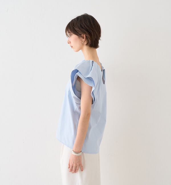 Rouge vif「【一部店舗限定】Vネックボリュームスリーブブラウス」|シャツ・ブラウス|