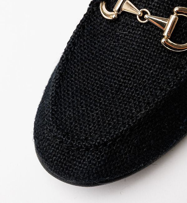 Rouge vif「【ALBEROLA / アルベローラ】ラフィア調 ビットローファー / フラット」|パンプス|