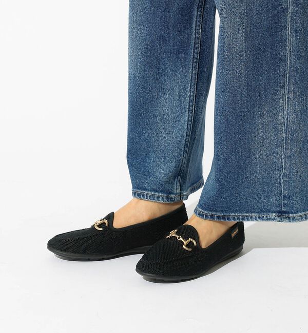 Rouge vif「【ALBEROLA / アルベローラ】ラフィア調 ビットローファー / フラット」|パンプス|