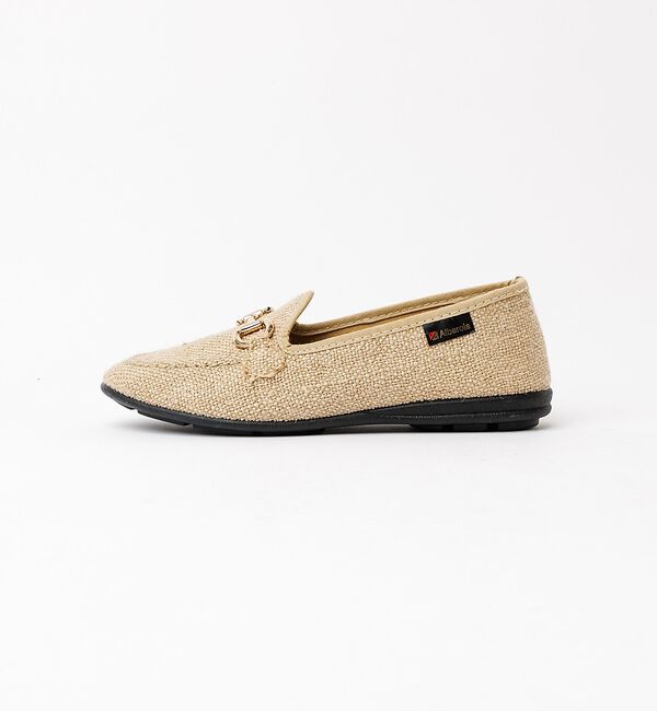 Rouge vif「【ALBEROLA / アルベローラ】ラフィア調 ビットローファー / フラット」|パンプス|