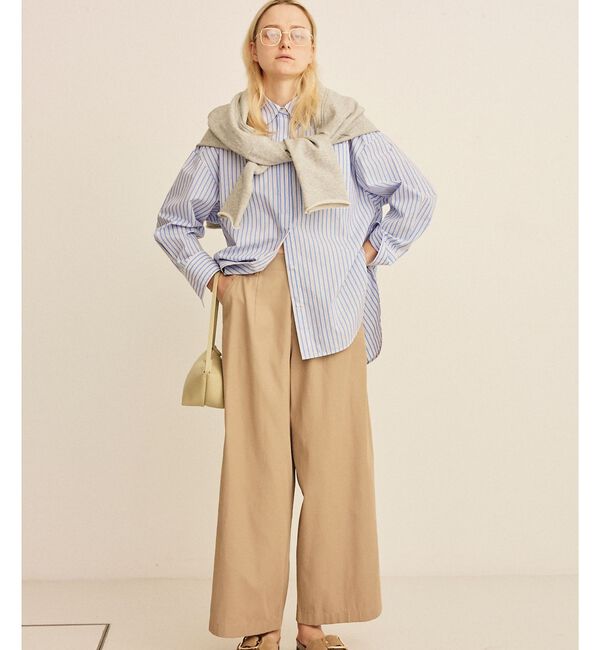 Rouge vif「コットンマルチストライプビッグシャツ」|シャツ・ブラウス|