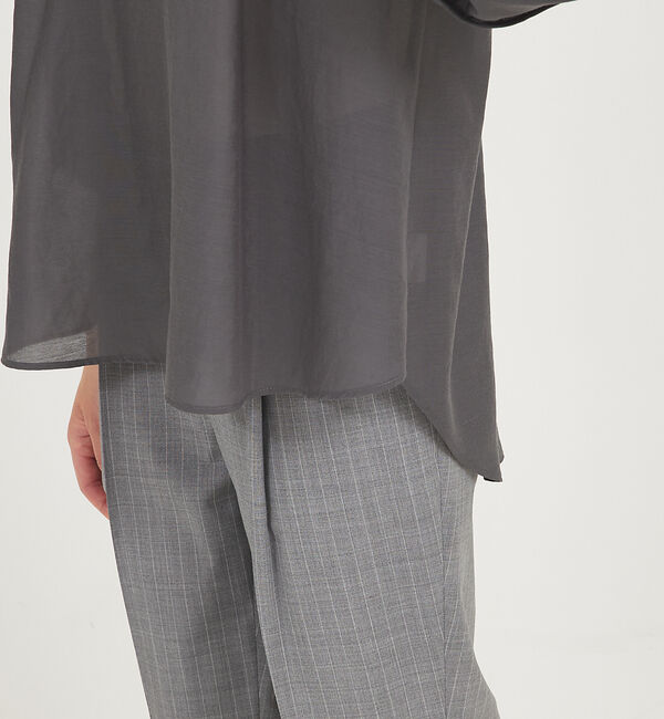 qualite「ボリュームスリーブシアーブラウス」|シャツ・ブラウス|