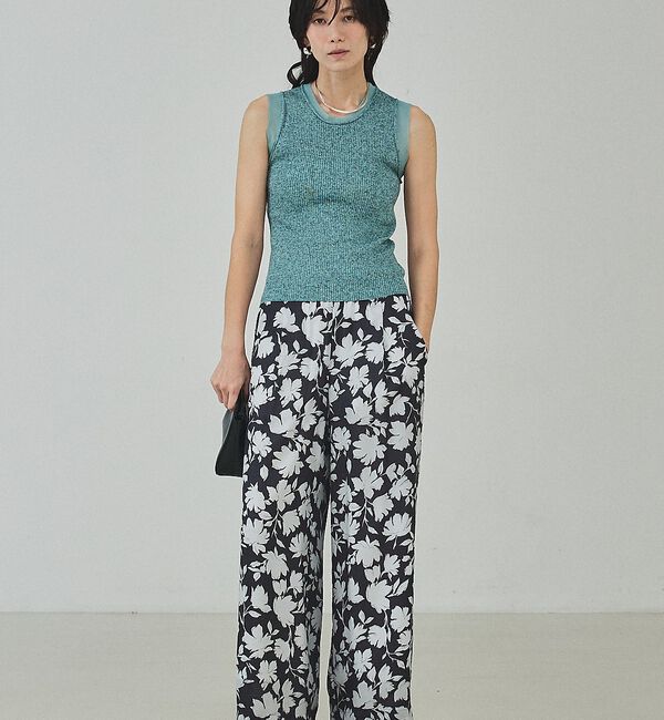 qualite「シアーミックスリブノースリーブ【予約】」|キャミソール|