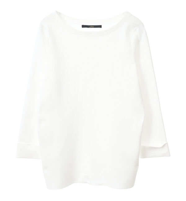 Liesse「袖釦ボートネックニット」|ニット・セーター|