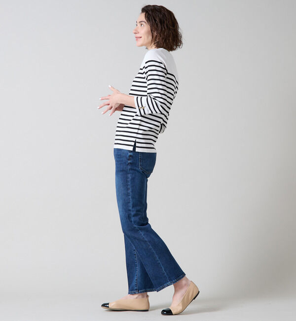 Liesse「袖釦ボートネックニット」|ニット・セーター|