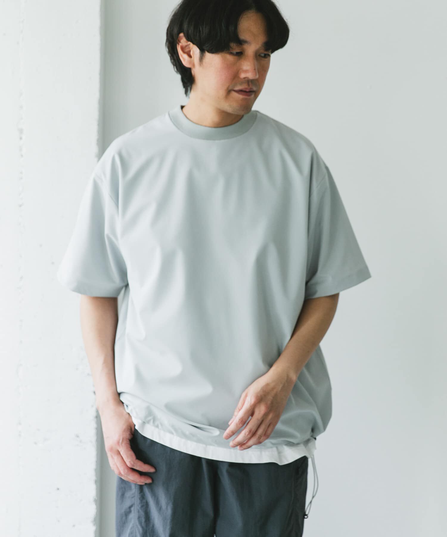 URBAN RESEARCH DOORS「『吸水速乾/UVカット/防シワ』ダブルクロス ストレッチプルオーバー」|Tシャツ・カットソー|