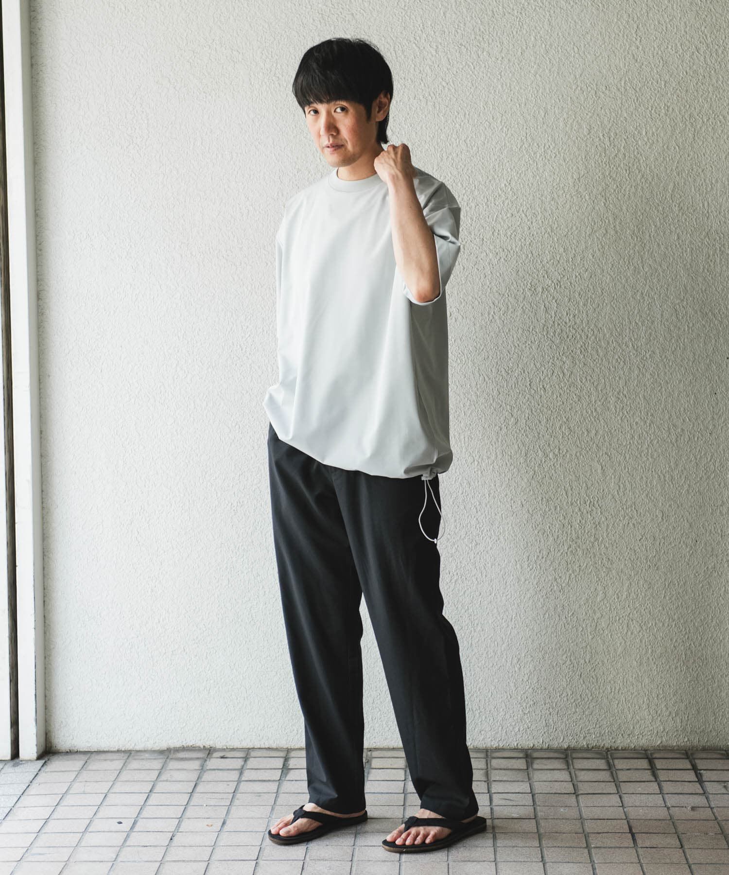 URBAN RESEARCH DOORS「『吸水速乾/UVカット/防シワ』ダブルクロス ストレッチプルオーバー」|Tシャツ・カットソー|