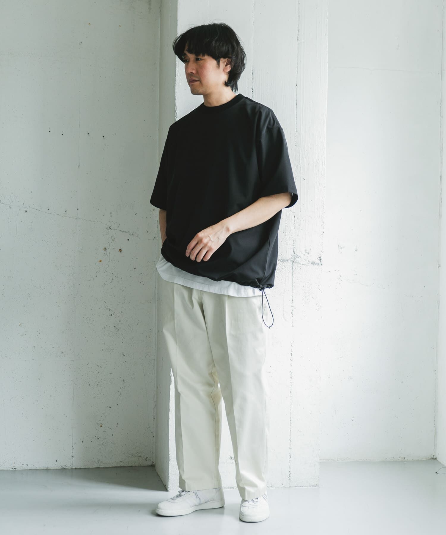 URBAN RESEARCH DOORS「『吸水速乾/UVカット/防シワ』ダブルクロス ストレッチプルオーバー」|Tシャツ・カットソー|